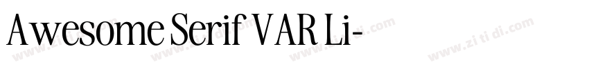 Awesome Serif VAR Li字体转换